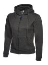 UC505 Ladies Classic Full Zip Hooded Sweatshirt Charcoal colour image